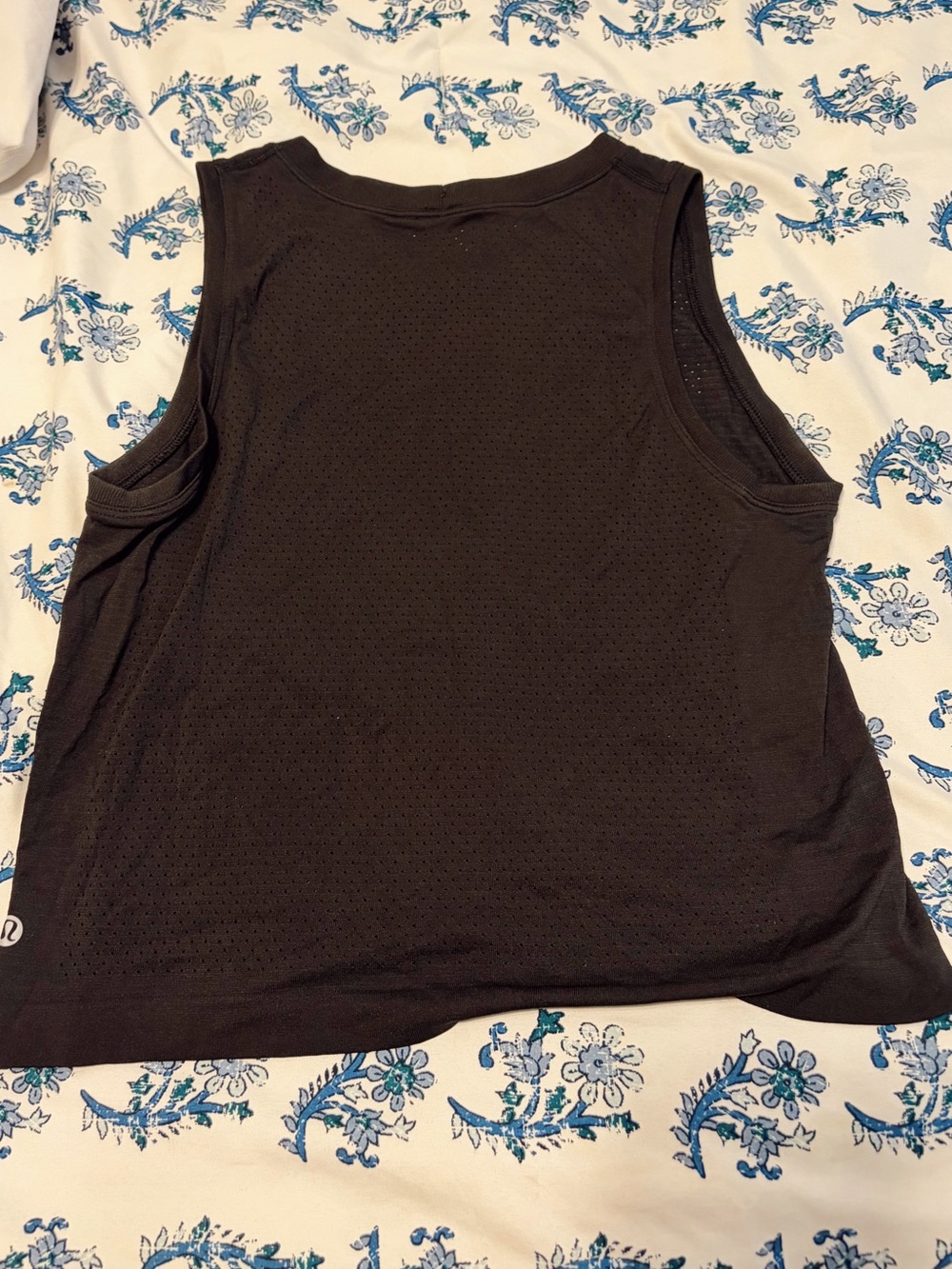 lululemon athletica Black Perforated Athletic Tank Top